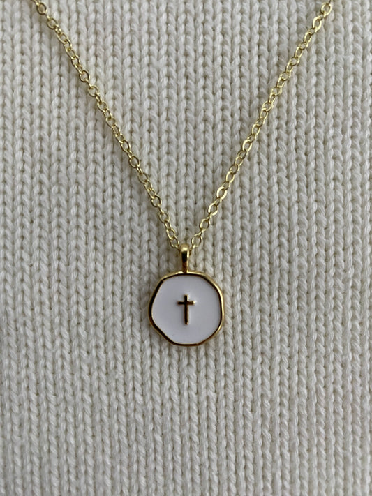 circle cross necklace